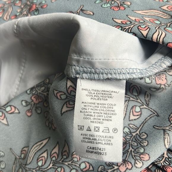 NWT LOFT Shorts Womens XL Blue Floral Pull On 3.5” High Waisted Cottagecore Boho - Picture 5 of 5